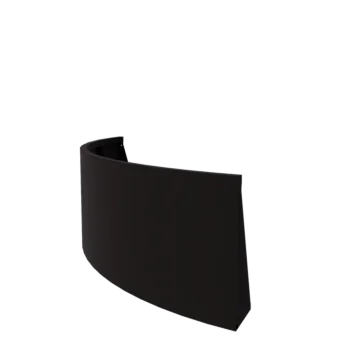 Tērauda atbalsta siena - Ārmalas pagrieziens - 150 x 150 x 60 cm - RAL9005 matēts (melns)