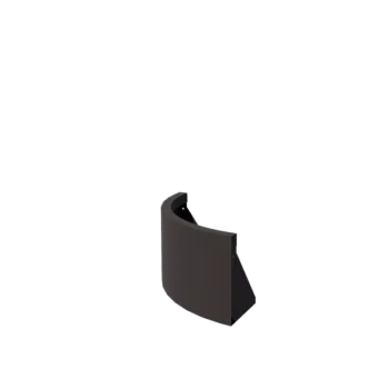 Tērauda atbalsta siena - Ārmalas pagrieziens - 50 x 50 x 30 cm - RAL7016 matēts (antracīta pelēks)