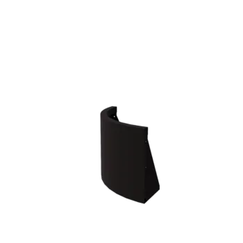 Tērauda atbalsta siena - Ārmalas pagrieziens - 50 x 50 x 40 cm - RAL9005 matēts (melns)