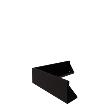 Tērauda atbalsta siena - Ārmalis - 100 x 100 x 30 cm - RAL9005 matēts (melns)