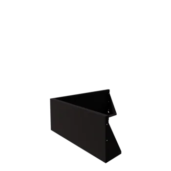 Tērauda atbalsta siena - Ārmalis - 100 x 100 x 40 cm - RAL9005 matēts (melns)