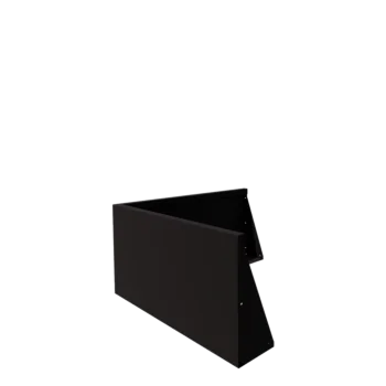Tērauda atbalsta siena - Ārmalis - 100 x 100 x 50 cm - RAL9005 matēts (melns)