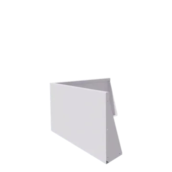 Tērauda atbalsta siena - Ārmalis - 100 x 100 x 60 cm - RAL9010 matēts (balts)