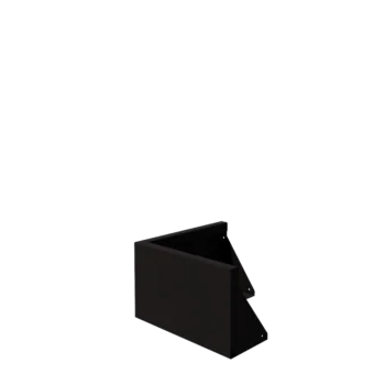 Tērauda atbalsta siena - Ārmalis - 50 x 50 x 30 cm - RAL9005 matēts (melns)