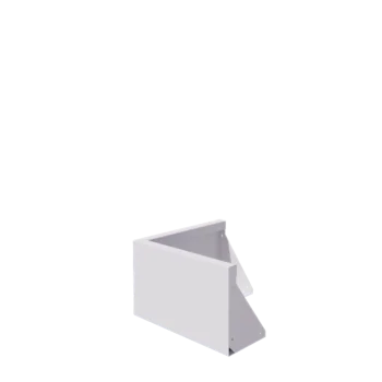 Tērauda atbalsta siena - Ārmalis - 50 x 50 x 30 cm - RAL9010 matēts (balts)