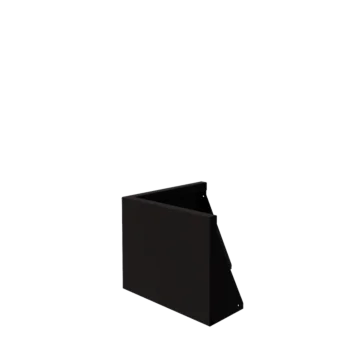 Tērauda atbalsta siena - Ārmalis - 50 x 50 x 40 cm - RAL9005 matēts (melns)