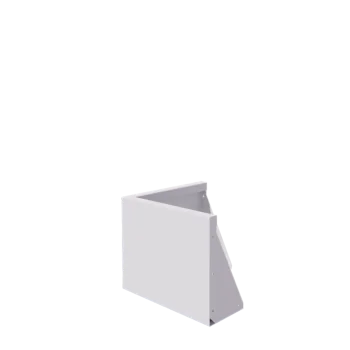 Tērauda atbalsta siena - Ārmalis - 50 x 50 x 40 cm - RAL9010 matēts (balts)