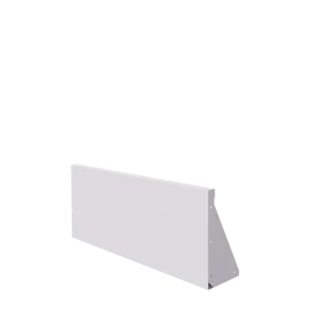 Tērauda atbalsta siena - Taisns - 100 x 40 cm - RAL9010 matēts (balts)