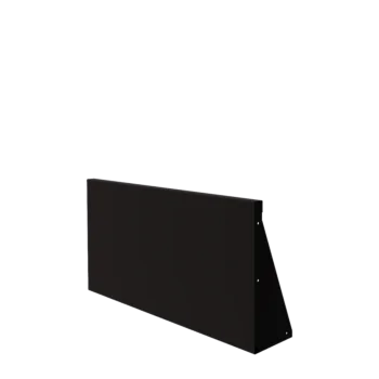 Tērauda atbalsta siena - Taisns - 100 x 50 cm - RAL9005 matēts (melns)