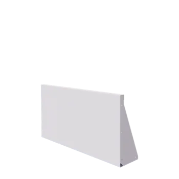 Tērauda atbalsta siena - Taisns - 100 x 50 cm - RAL9010 matēts (balts)