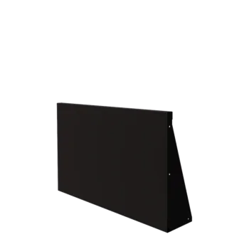 Tērauda atbalsta siena - Taisns - 100 x 60 cm - RAL9005 matēts (melns)