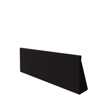 Tērauda atbalsta siena - Taisns - 150 x 50 cm - RAL9005 matēts (melns)