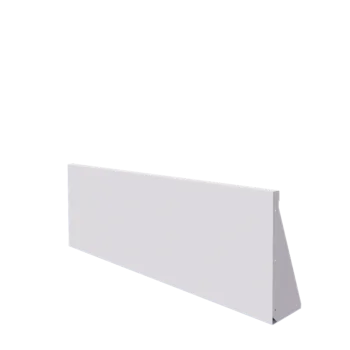 Tērauda atbalsta siena - Taisns - 150 x 50 cm - RAL9010 matēts (balts)