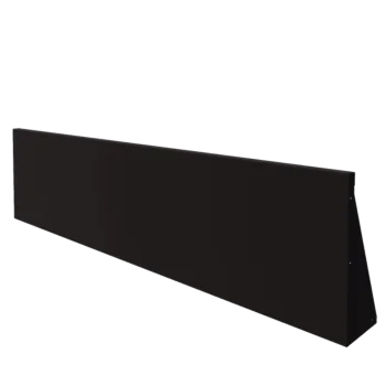 Tērauda atbalsta siena - Taisns - 200 x 50 cm - RAL9005 matēts (melns)