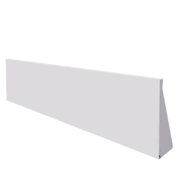 Tērauda atbalsta siena - Taisns - 200 x 50 cm - RAL9010 matēts (balts)