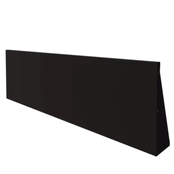 Tērauda atbalsta siena - Taisns - 200 x 60 cm - RAL9005 matēts (melns)
