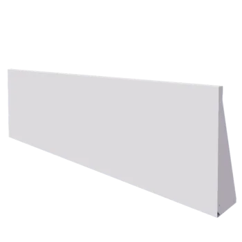 Tērauda atbalsta siena - Taisns - 200 x 60 cm - RAL9010 matēts (balts)