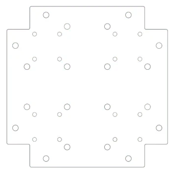 Cinkota tērauda pamatplate - 30 x 30 cm
