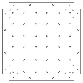 Cinkota tērauda pamatplate - 50 x 50 cm