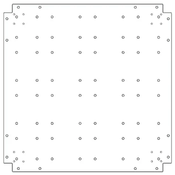Cinkota tērauda pamatplate - 80 x 80 cm