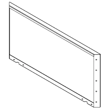 Tērauda puķu kaste - Panelis - 50 x 100 cm - RAL9005 matēts (melns)
