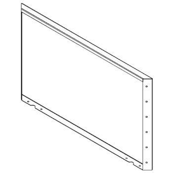 Tērauda puķu kaste - Panelis - 60 x 100 cm - RAL9005 matēts (melns)