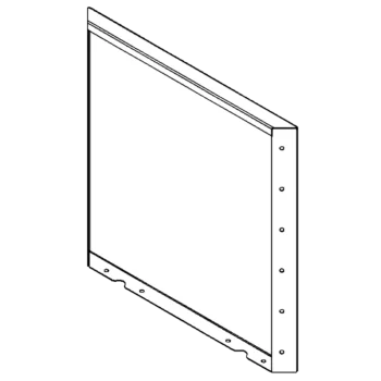 Tērauda puķu kaste - Panelis - 60 x 60 cm - RAL9010 matēts (balts)