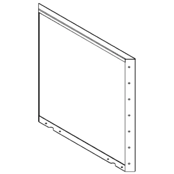 Tērauda puķu kaste - Panelis - 70 x 70 cm - RAL9005 matēts (melns)