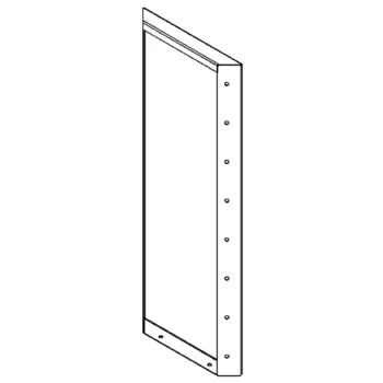 Tērauda puķu kaste - Panelis - 80 x 30 cm - RAL9005 matēts (melns)