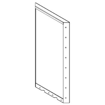 Tērauda puķu kaste - Panelis - 80 x 40 cm - RAL9005 matēts (melns)