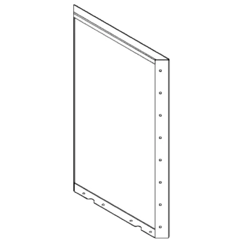 Tērauda puķu kaste - Panelis - 80 x 50 cm - RAL9010 matēts (balts)