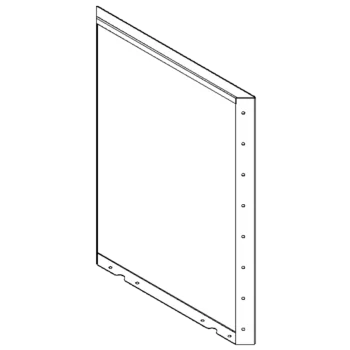 Tērauda puķu kaste - Panelis - 80 x 60 cm - RAL9010 matēts (balts)