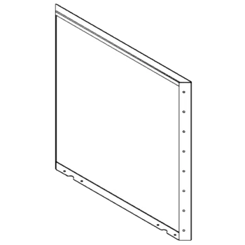 Tērauda puķu kaste - Panelis - 80 x 80 cm - RAL9005 matēts (melns)