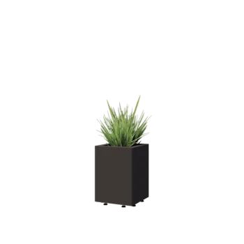 Tērauda puķu kaste - Kvadrāts - 30 x 30 x 40 cm - Cita RAL krāsa - Ar pamatplati - Ar kājām