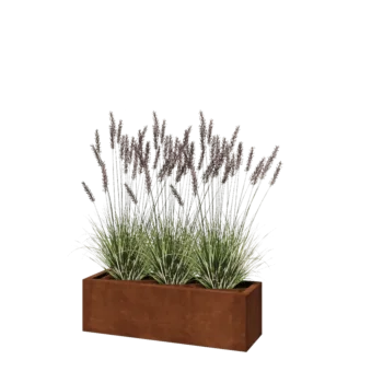 Kortena tērauda puķu kaste - Taisnstūris - 100 x 30 x 30 cm - Bez pamatplates