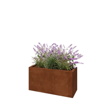 Kortena tērauda puķu kaste - Taisnstūris - 80 x 30 x 40 cm - Bez pamatplates