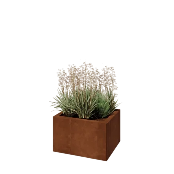 Kortena tērauda puķu kaste - Taisnstūris - 50 x 40 x 30 cm - Bez pamatplates