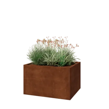 Kortena tērauda puķu kaste - Taisnstūris - 100 x 80 x 60 cm - Bez pamatplates