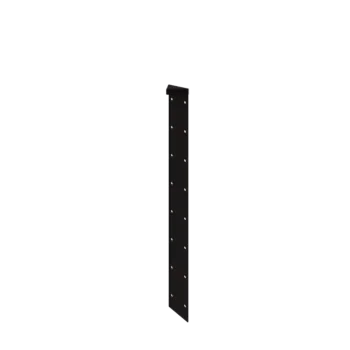Tērauda puķu kaste - Stūra elements 180° - 80 cm - RAL9005 matēts (melns)