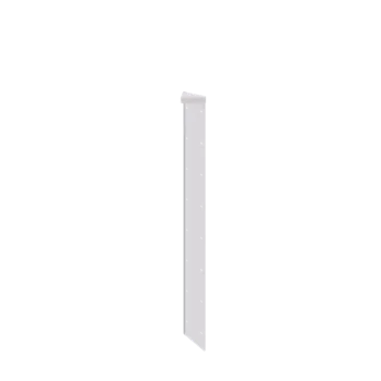 Tērauda puķu kaste - Stūra elements 180° - 80 cm - RAL9010 matēts (balts)