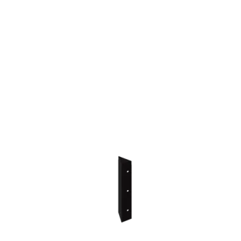 Tērauda puķu kaste - Stūra elements 90° - 30 cm - RAL9005 matēts (melns)