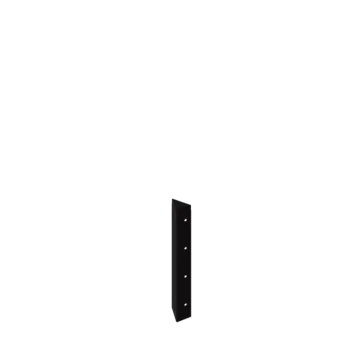 Tērauda puķu kaste - Stūra elements 90° - 40 cm - RAL9005 matēts (melns)