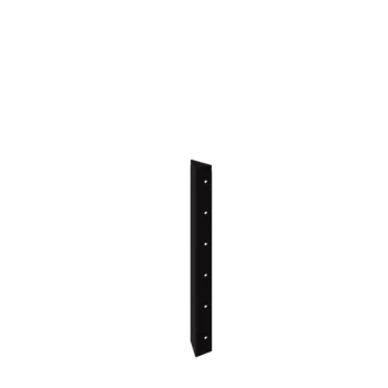 Tērauda puķu kaste - Stūra elements 90° - 60 cm - RAL9005 matēts (melns)
