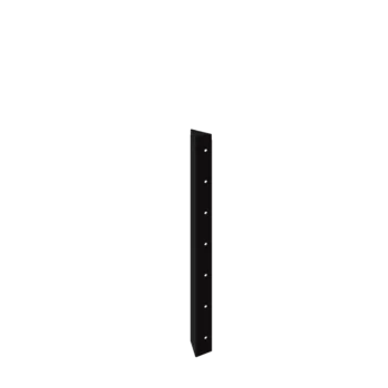 Tērauda puķu kaste - Stūra elements 90° - 70 cm - RAL9005 matēts (melns)