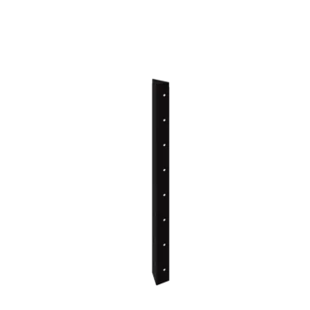 Tērauda puķu kaste - Stūra elements 90° - 80 cm - RAL9005 matēts (melns)