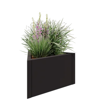 Tērauda puķu kaste - Trīsstūris Vienāds - 70,6 x 61 x 40 cm - Cita RAL krāsa - Bez pamatplates