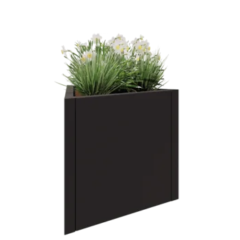 Tērauda puķu kaste - Trīsstūris Vienāds - 70,6 x 61 x 60 cm - Cita RAL krāsa - Bez pamatplates