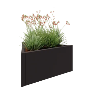 Tērauda puķu kaste - Trīsstūris Vienāds - 90,6 x 78,3 x 40 cm - Cita RAL krāsa - Bez pamatplates