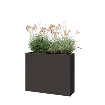 Tērauda puķu kaste - Taisnstūris - 100 x 30 x 80 cm - Cita RAL krāsa - Bez pamatplates