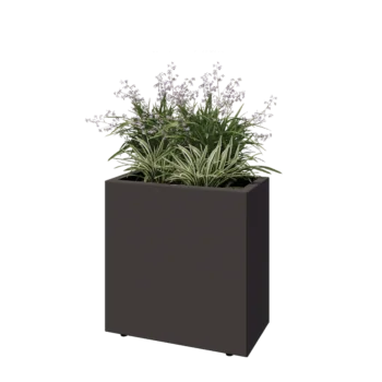 Tērauda puķu kaste - Taisnstūris - 60 x 30 x 60 cm - Cita RAL krāsa - Ar pamatplati - Ar kājām